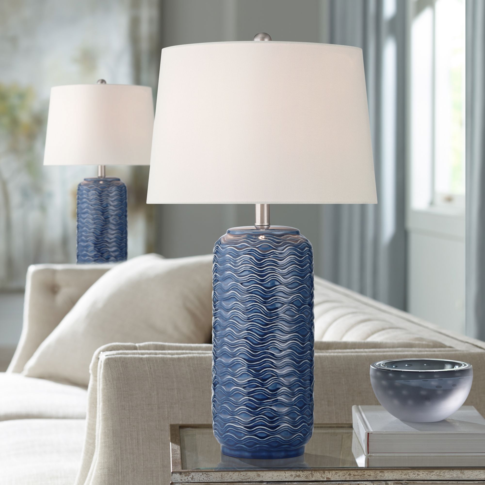 Ceramic wave lamp hotsell