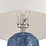 4_360 Lighting Waves 26 1/2" High Blue Ceramic Table Lamps Set of 2 more views