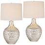 2_360 Lighting Waylon 28" Modern Luxe Mercury Glass Table Lamps Set of 2