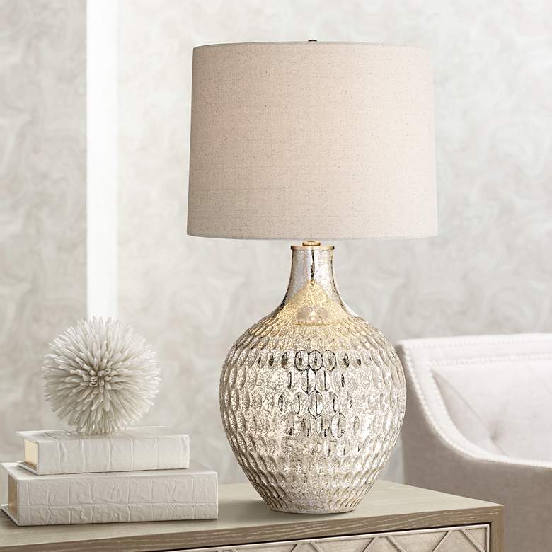Image 1 360 Lighting Waylon 28" Modern Mercury Glass Table Lamp