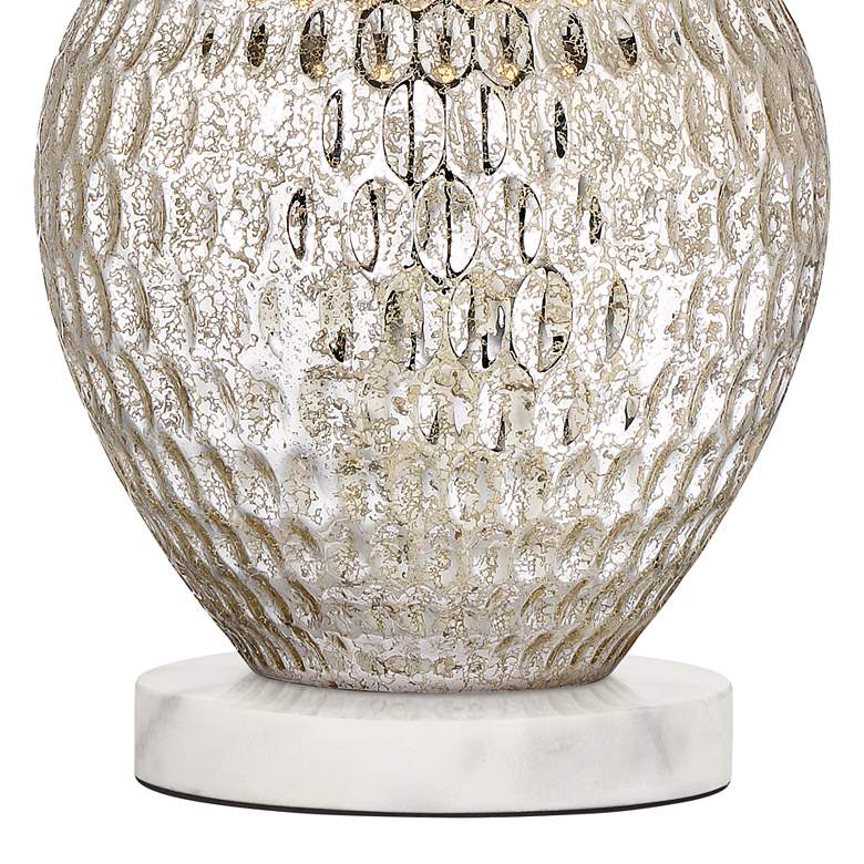 Image 4 360 Lighting Waylon 29 1/2" Mercury Glass Lamp with White Marble Riser more views