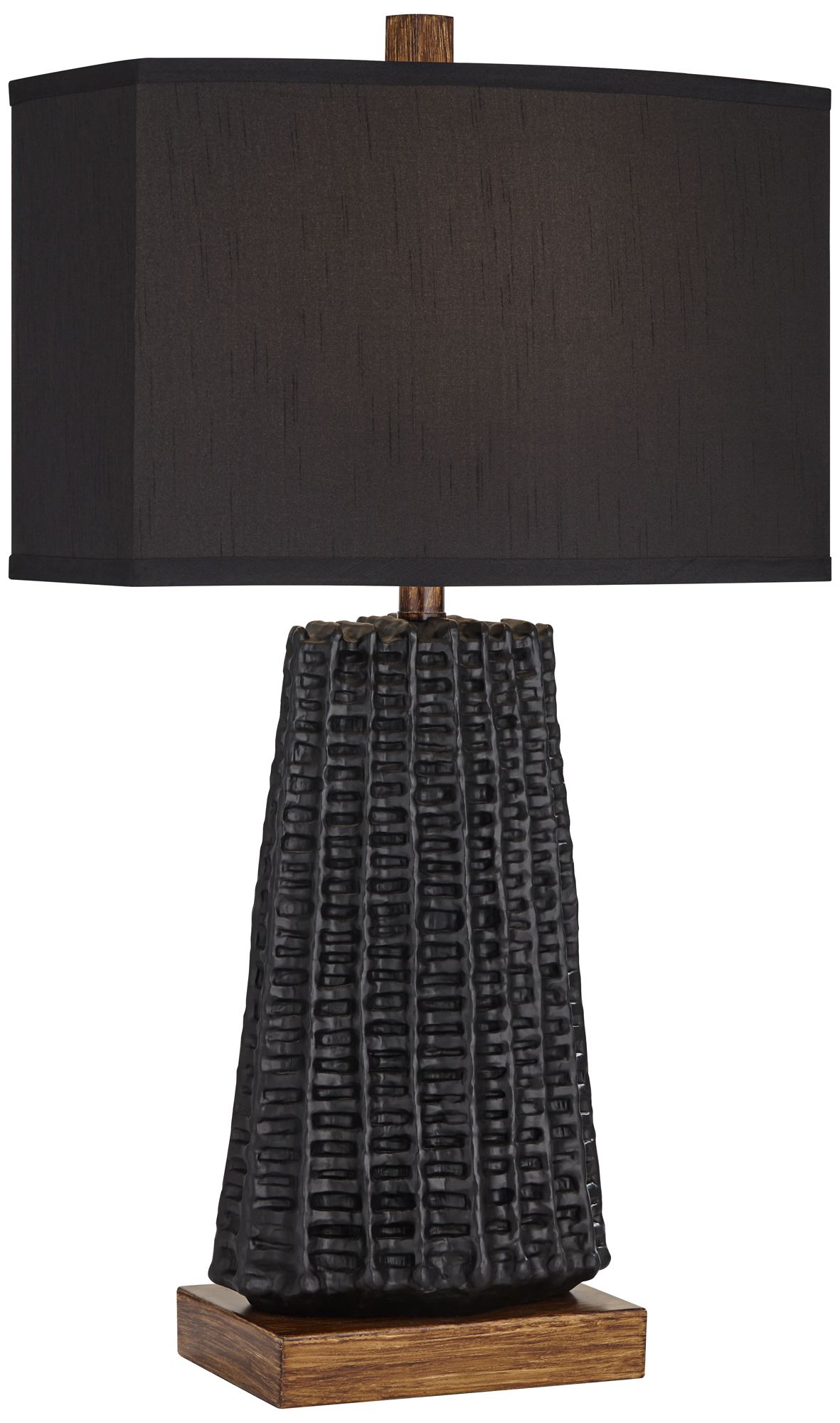 360 Lighting Weave 29" High Black Finish Modern USB Table Lamp