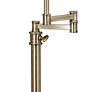 360 Lighting Westbury Adjustable Height Beige and Brass Swing Arm Desk Lamp