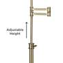 Thumbnail4 of 360 Lighting Westbury Adjustable Height Beige and Brass Swing Arm Desk Lamp more views