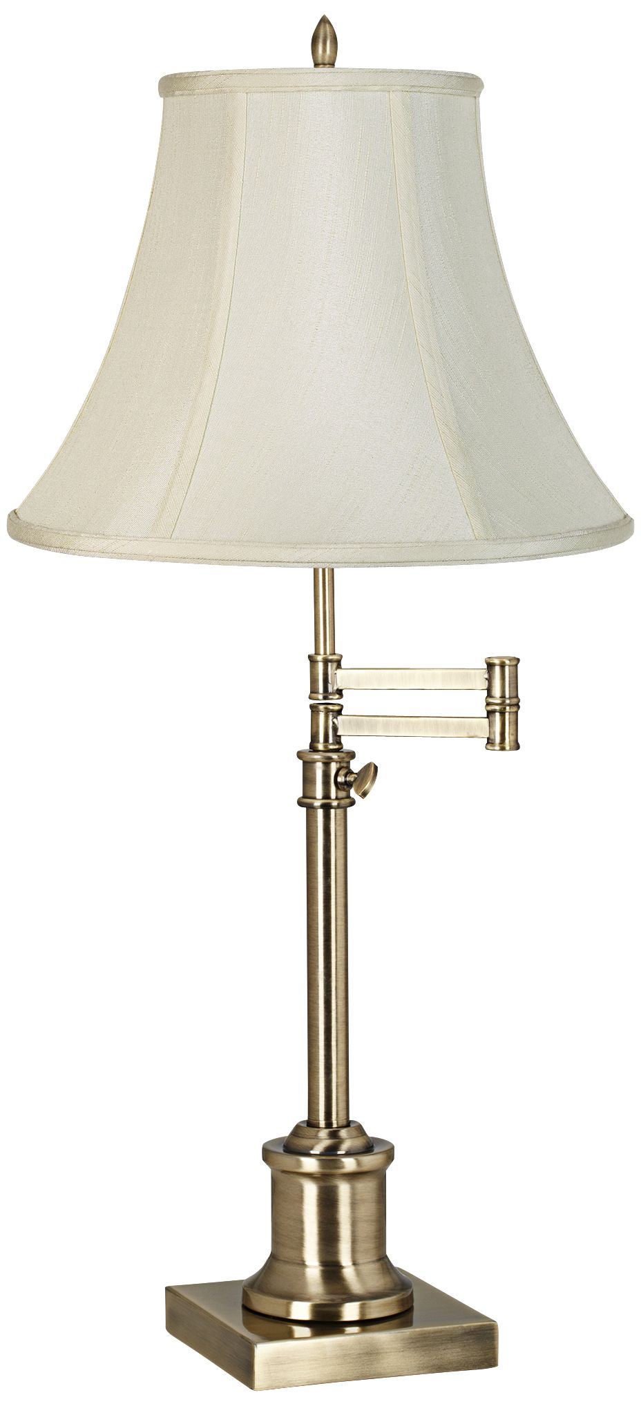 Image 2 360 Lighting Westbury Adjustable Height Cream and Brass Swing Arm Lamp