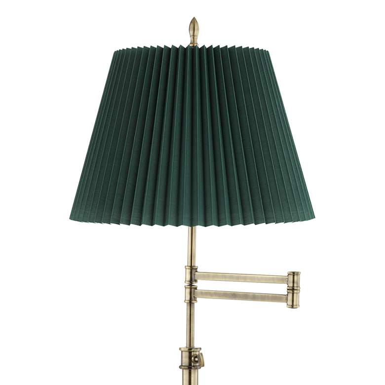 Image 2 360 Lighting Westbury Adjustable Height Green Pleated Shade Floor Lamp more views