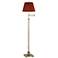 360 Lighting Westbury Adjustable Height Rust Brown Pleated Shade Floor Lamp