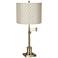 360 Lighting Westbury Adjustable Hourglass Shade Brass Swing Arm Lamp