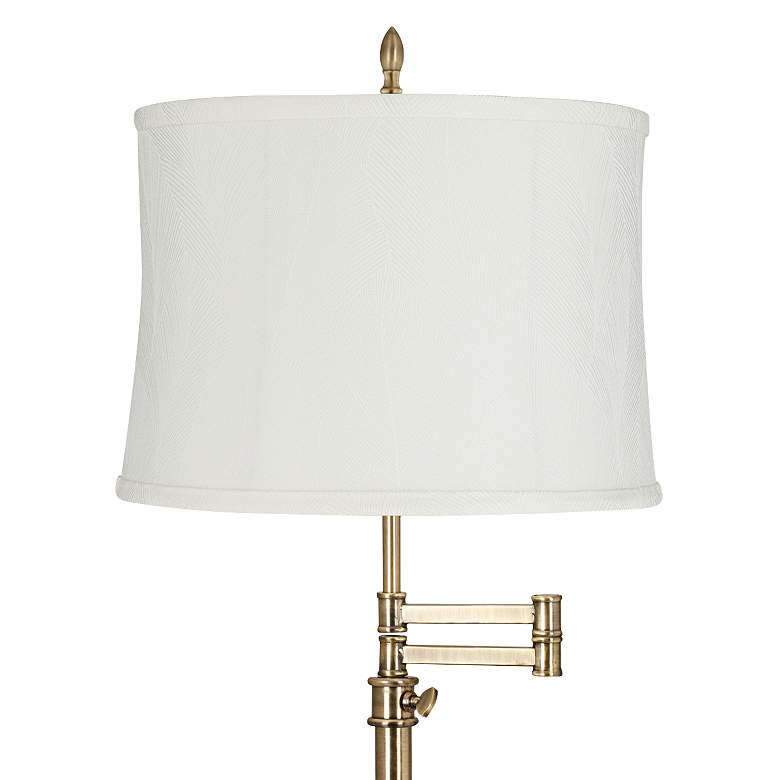Image 2 360 Lighting Westbury Adjustable Off-White Shade Brass Swing Arm Lamp more views