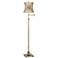 360 Lighting Westbury Almond Flower Brass Adjustable Swing Arm Floor Lamp