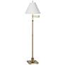 360 Lighting Westbury Antique White Brass Adjustable Swing Arm Floor Lamp