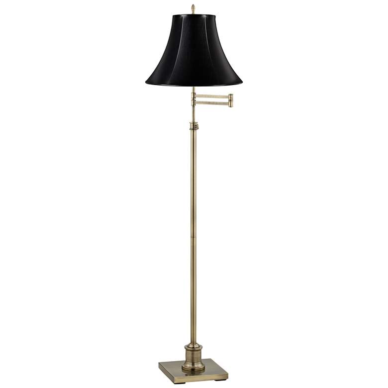 Image 2 360 Lighting Westbury Black and Brass Adjustable Swing Arm Floor Lamp
