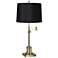 360 Lighting Westbury Black and Brass Adjustable Swing Arm Lamp