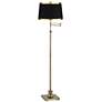 360 Lighting Westbury Black and Gold Shade Brass Swing Arm Floor Lamp