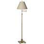 1_360 Lighting Westbury Burlap and Brass Adjustable Swing Arm Floor Lamp