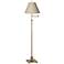 360 Lighting Westbury Burlap and Brass Adjustable Swing Arm Floor Lamp