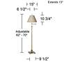 4_360 Lighting Westbury Burlap and Brass Adjustable Swing Arm Floor Lamp more views