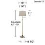 5_360 Lighting Westbury Burlap Shade Brass Swing Arm Floor Lamp more views