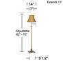 360 Lighting Westbury Coppery Gold Shade Brass Swing Arm Floor Lamp