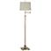 360 Lighting Westbury Cream Burlap Brass Adjustable Swing Arm Floor Lamp