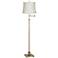 360 Lighting Westbury Creme and Brass Adjustable Swing Arm Floor Lamp