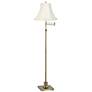 2_360 Lighting Westbury Creme Bell Shade Brass Swing Arm Floor Lamp