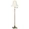360 Lighting Westbury Creme Bell Shade Brass Swing Arm Floor Lamp
