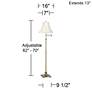 3_360 Lighting Westbury Creme Bell Shade Brass Swing Arm Floor Lamp more views
