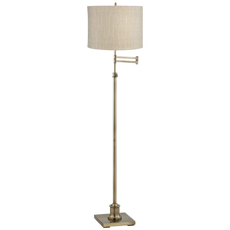 Image 1 360 Lighting Westbury Gold And Silver Brass Adjustable Swing Arm Floor Lamp