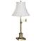 360 Lighting Westbury Imperial White Bell Brass Swing Arm Desk Lamp