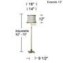 3_360 Lighting Westbury Ivory Linen and Brass Adjustable Swing Arm Floor Lamp more views