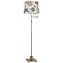 360 Lighting Westbury Paisley and Brass Adjustable Swing Arm Floor Lamp