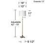 360 Lighting Westbury Paper Shade and Brass Adjustable Swing Arm Floor Lamp