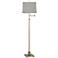 360 Lighting Westbury Platinum Gray and Brass Swing Arm Floor Lamp