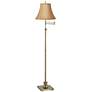 1_360 Lighting Westbury Tan and Brass Adjustable Swing Arm Floor Lamp