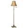 360 Lighting Westbury Tan and Brass Adjustable Swing Arm Floor Lamp