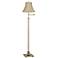 360 Lighting Westbury Taupe and Brass Adjustable Swing Arm Floor Lamp