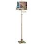 360 Lighting Westbury Tropic Shade and Brass Swing Arm Floor Lamp