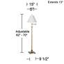4_360 Lighting Westbury White and Brass Adjustable Swing Arm Floor Lamp more views