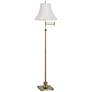 360 Lighting Westbury White and Brass Adjustable Swing Arm Floor Lamp