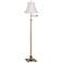 360 Lighting Westbury White and Brass Adjustable Swing Arm Floor Lamp