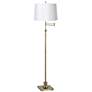 360 Lighting Westbury White Hardback Shade Brass Floor Lamp
