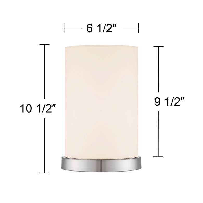 Image 5 360 Lighting White Cylinder 10 1/2" High Accent Table Lamp more views