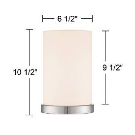 Image5 of 360 Lighting White Cylinder 10 1/2" High Accent Table Lamp more views