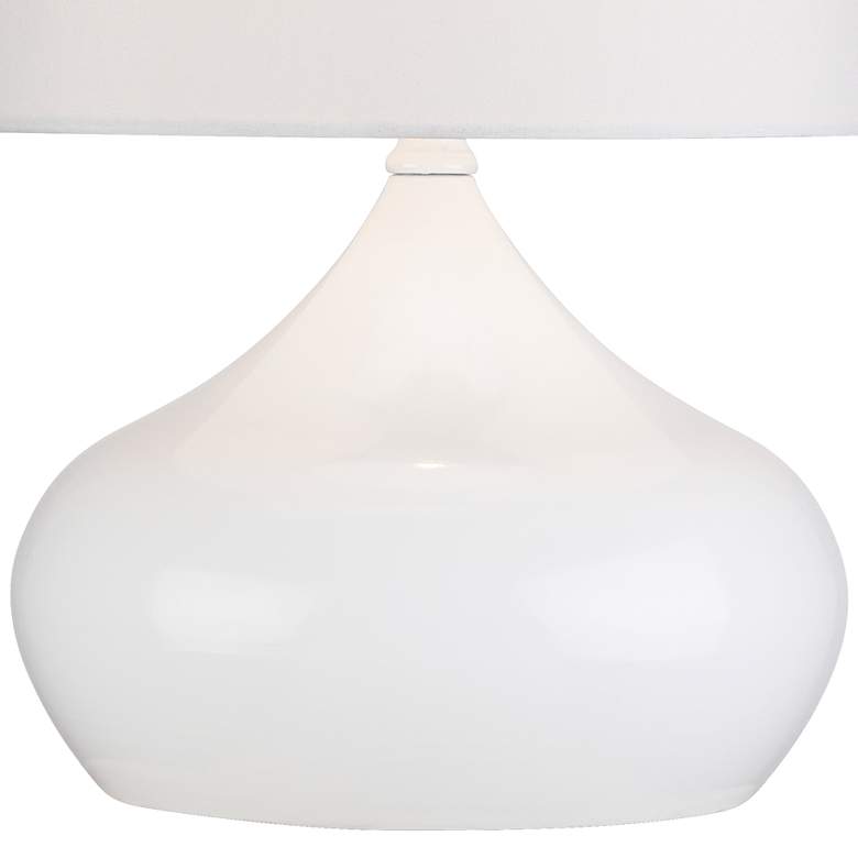 Image 4 360 Lighting White Droplet 14 3/4" Accent Lamps Set of 2 with Dimmers more views