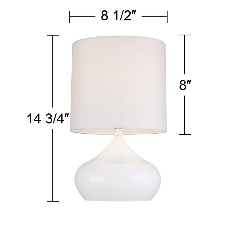 Image 7 360 Lighting White Droplet 14 3/4" Accent Lamps Set of 2 with Dimmers more views