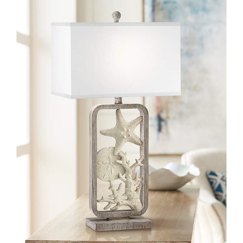 Image 1 360 Lighting White Sands 28 3/4" Starfish Coastal Table Lamp