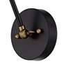 360 Lighting Wray Black and Antique Brass Adjustable Hardwire Wall Lamp