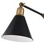 360 Lighting Wray Black and Antique Brass Hardwire Wall Lamps Set of 2