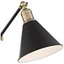 360 Lighting Wray Black and Antique Brass Plug-In Wall Lamps Set of 2 in scene